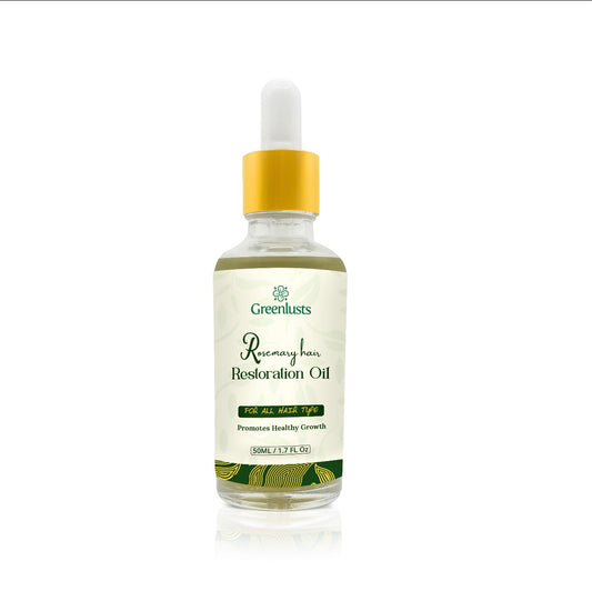 2.7 Oz GreenLusts Rosemary Hair Restoration Oil - Natural hair growth and dandruff solution
