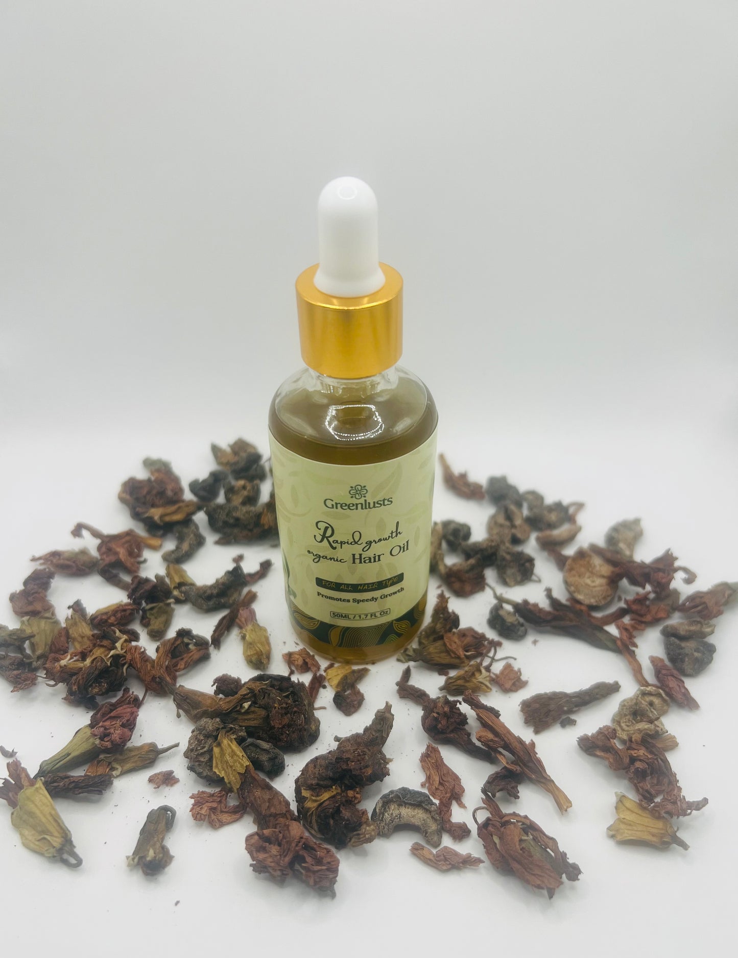 GreenLusts Natural Hair Growth Oil for hair growth, hair repair, dandruff, hair loss 2.7 Oz