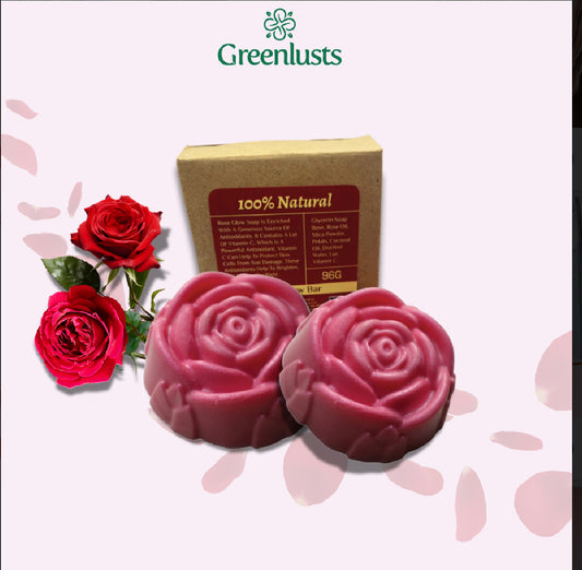 Greenlusts Natural Handmade Rose Glow Soap 100g