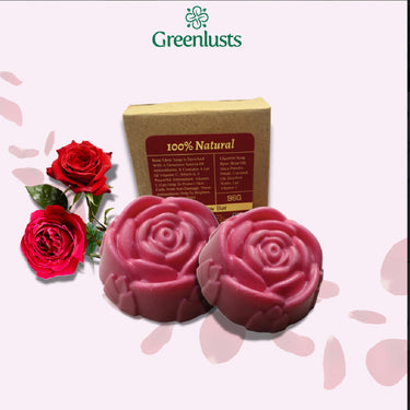 Greenlusts Natural Handmade Rose Glow Soap 100g