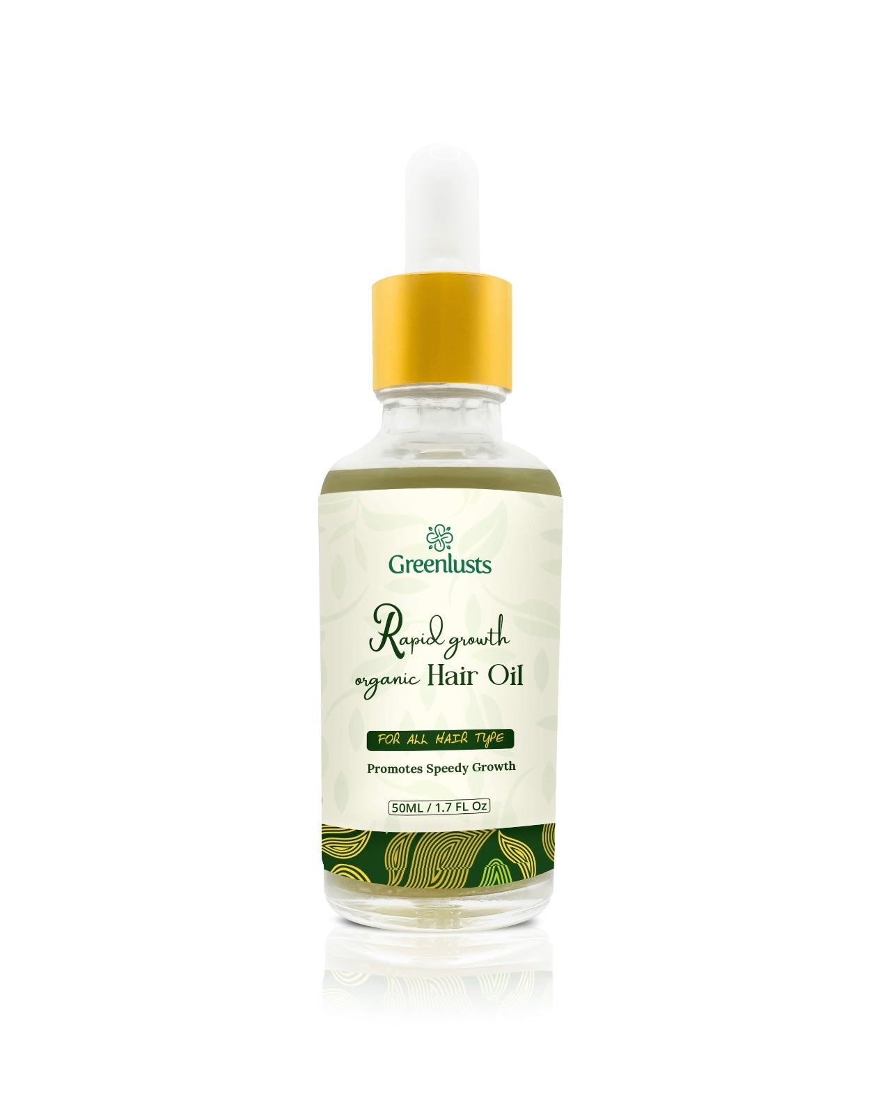 2.7 Oz GreenLusts Natural Hair Growth Oil - Hair repair, growth, and dandruff control