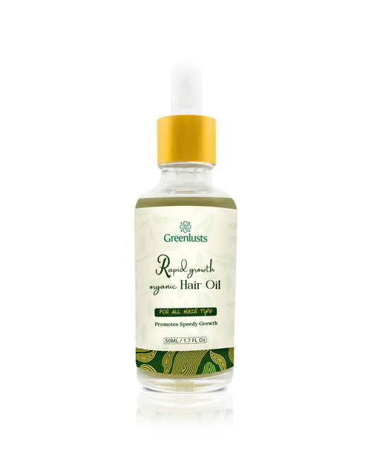 2.7 Oz GreenLusts Natural Hair Growth Oil - Hair repair, growth, and dandruff control